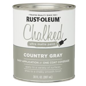 Rust-Oleum Chalked Ultra Matte Paint Country Grey 887ml